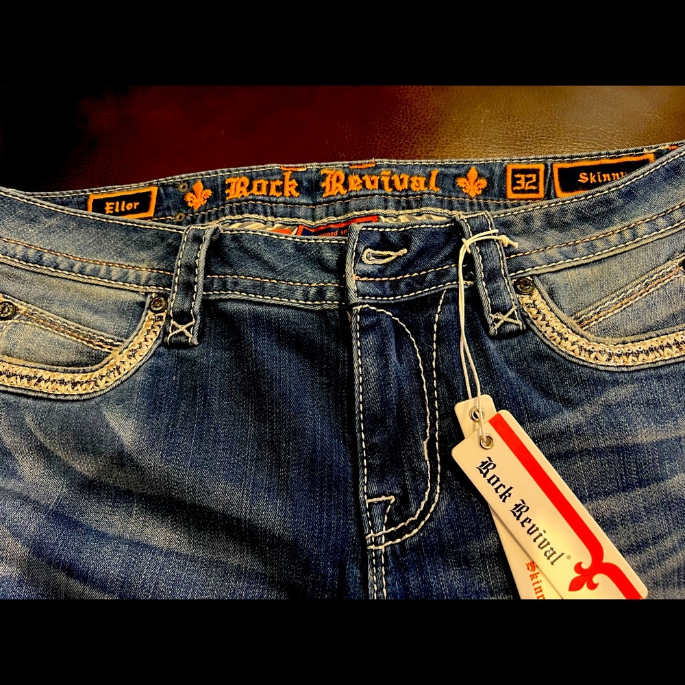 New with Tags Rock Revival Jeans, size 32 Skinny.
